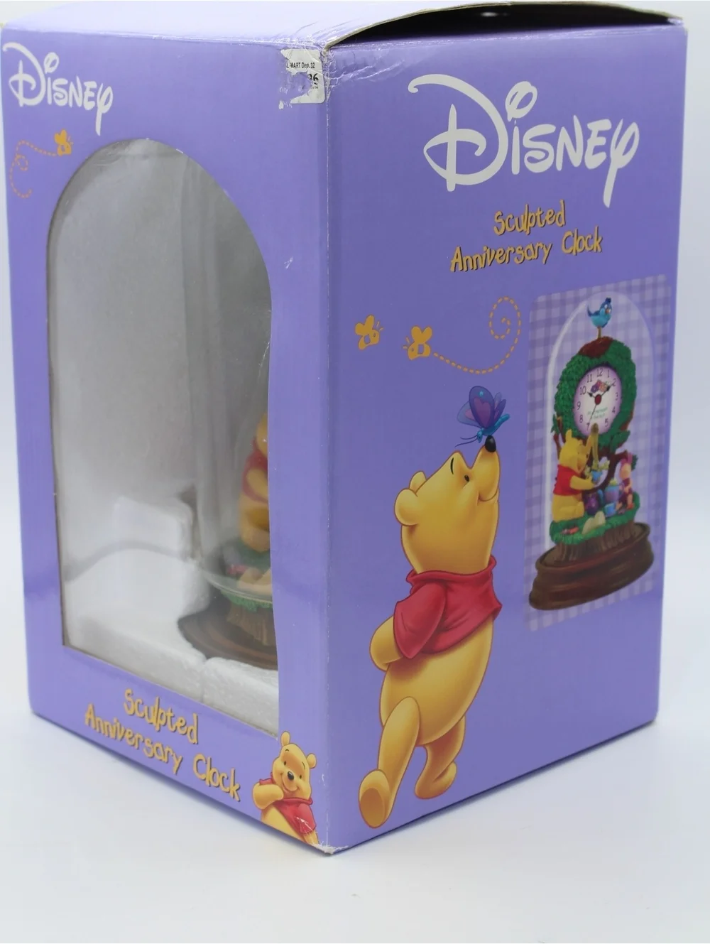 Disney Winnie Pooh Glass Dome Piglet Tree Pendulum Sculpted Anniversary Clock 9
